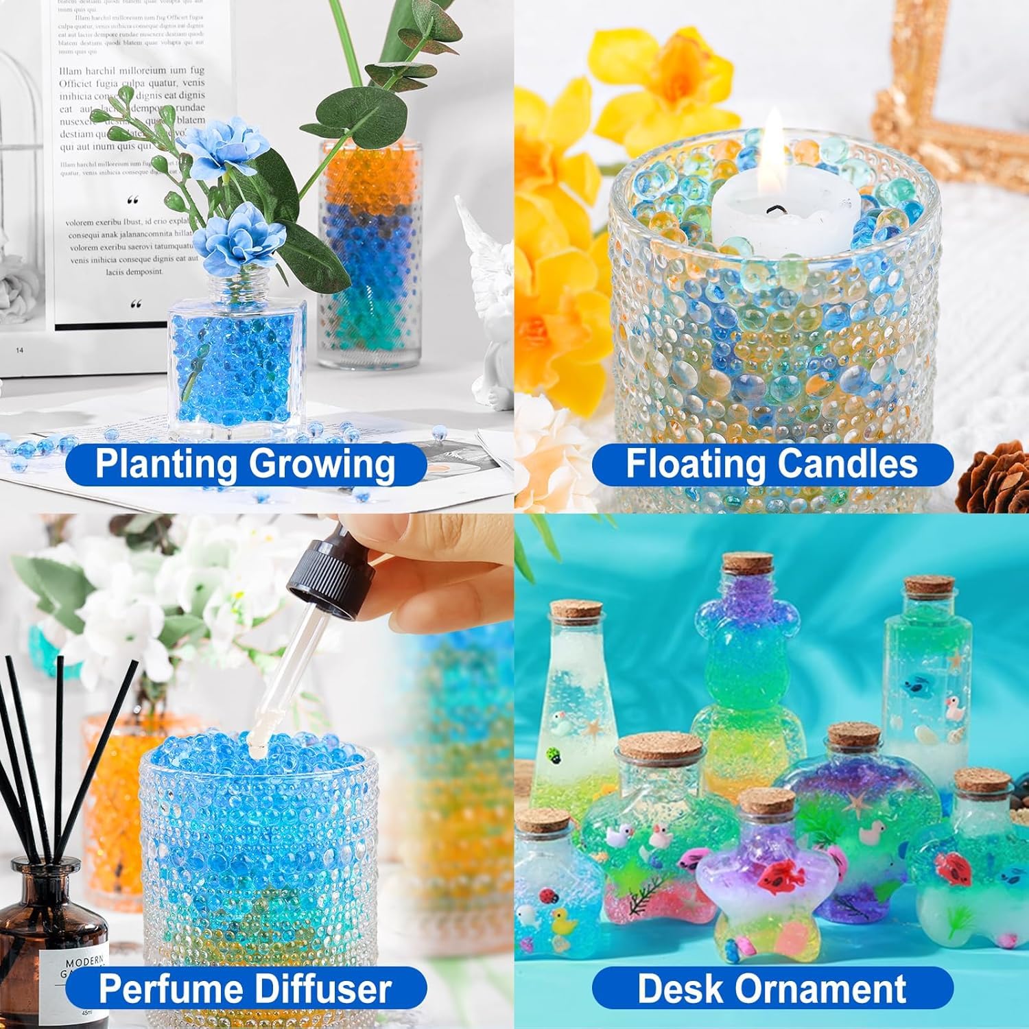 Gel Blaster Refill Ammo – 50,000 Rounds of 7-8mm Non-Toxic Water Beads for Gel Guns – Safe for Adults 15+ Pack of 5 – Also Ideal as Home Decor Vase (Purple) - Image 7