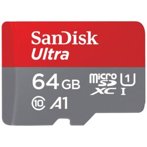 SanDisk Ultra 64GB microSDXC Memory Card Class 10 A1 UHS-I 140MB/s
