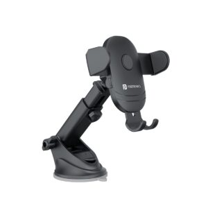 Portronics Clamp M2 Car Mobile Holder Black 360 Degree Rotatable