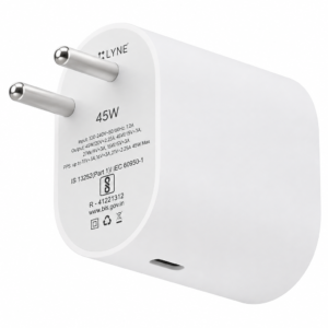 LYNE 45W Type C Fast Charger Adapter | Compatible with Google Pixel 10/10 Pro/10 Pro XL/10 Pro Fold/9 Pro XL/9 Pro Fold/9 Pro/9/9a, Mobile Phone, Tablet & More