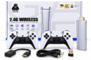 2.4G Wireless 3D 4K Ultra HD Game Stick with Dual Wireless Controllers and 10 Simulator Games